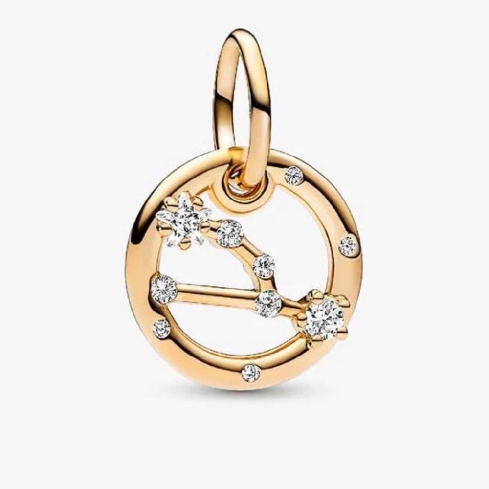 Pandora Gold Taurus Constellation Bracelet Charm NWT